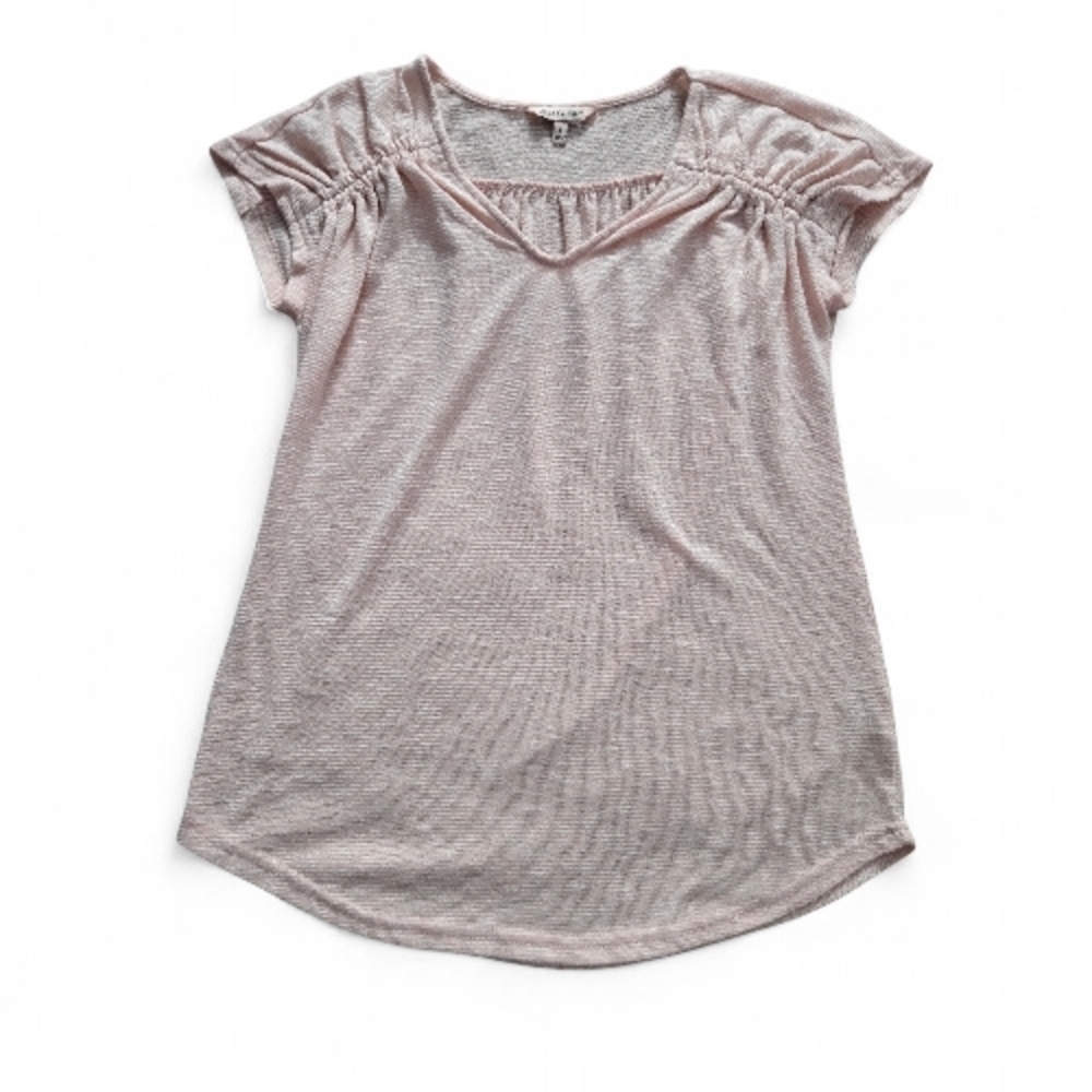 Light Pink Juicy Couture Ruched Short Sleeve Top SMALL